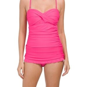 Elegant Pink One-Piece Swimsuit